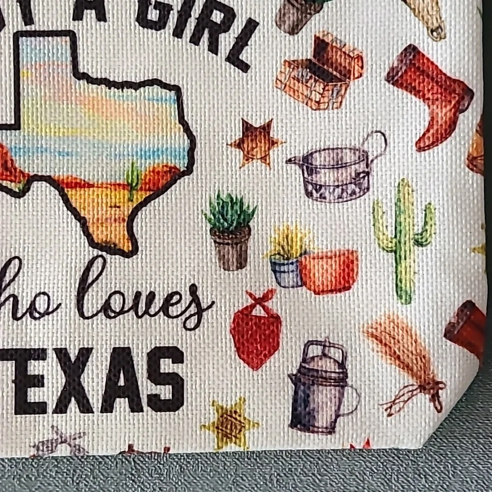 Texas Themed Makeup Bag